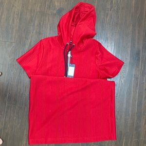 Beautiful red shirt dress.